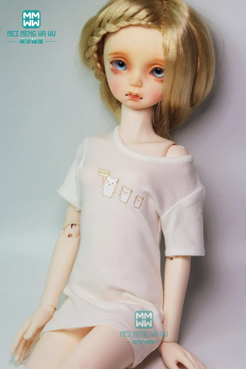 BJD doll clothes fits 43cm 1/4 MSD BJD doll fashion Medium and long temperament T-shirt