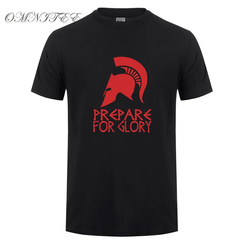 Summer Fashion Men T Shirt Sparta T-shirt Sparta Prepare For Glory T Shirts Cotton Short Sleeve Greece Men Clothing Top OT-551