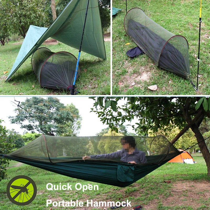 

Multiuse Portable Hammock Camping Survivor Hammock with Mosquito Net sleeping bed Stuff Sack Shape Swing Bed Tent Use