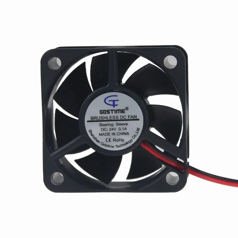 Gdstime 1 Piece 5020 DC 24V 2Pin Brushless Cooling Fan 50x50x20mm 50mm x 20mm Small Cooler