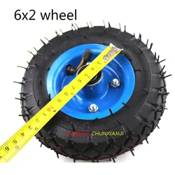 Newest  6x2 tire tyre rim 6 inch 15cm pneumatic wheel pump  trolley cart  roller caster   6*2