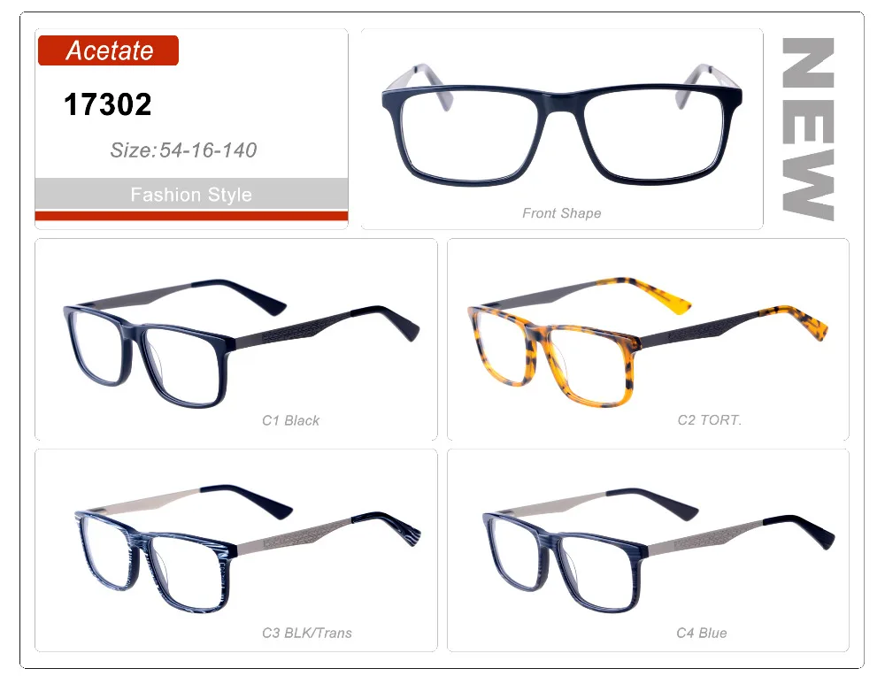 

Eye wonder Wholesale Men Rectangular Eyewear Glasses Blue Frames with