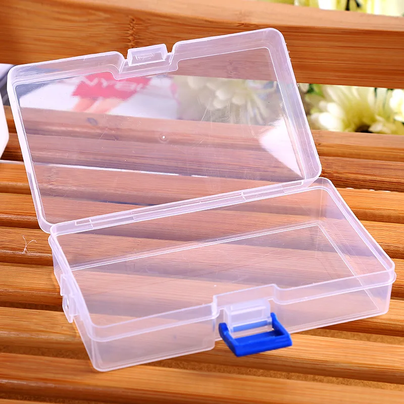 new rectangular transparent plastic storage box jewelry box storage box cassette cover free shipping!