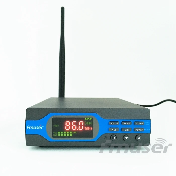 FMUSER FU-X01CK NEW 1W FM Transmitter Complete Antenna Set (8G TF Card+Battery+Bluetooth)