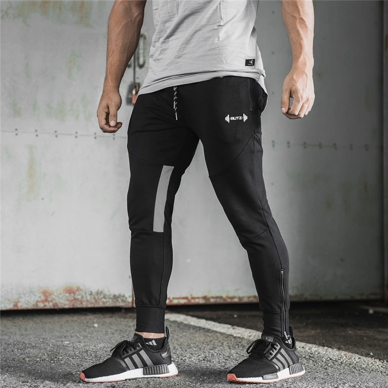 muscle men's Sweatpants fitness training joggers casual Autumn cotton Sweatpants Fashion streetwear pants men Elastic waistband