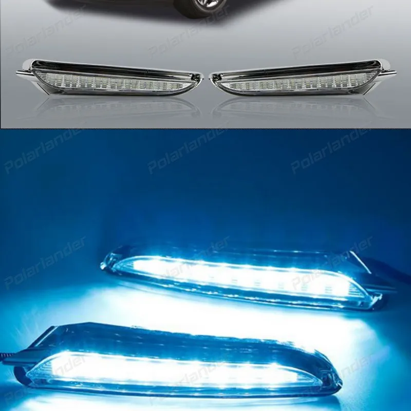 

1 pair Daylight Car-styling for B/uick E/nclave With Plating 2013-2015 2pcs Bright DRL Daytime Running Lights Driving Lamp