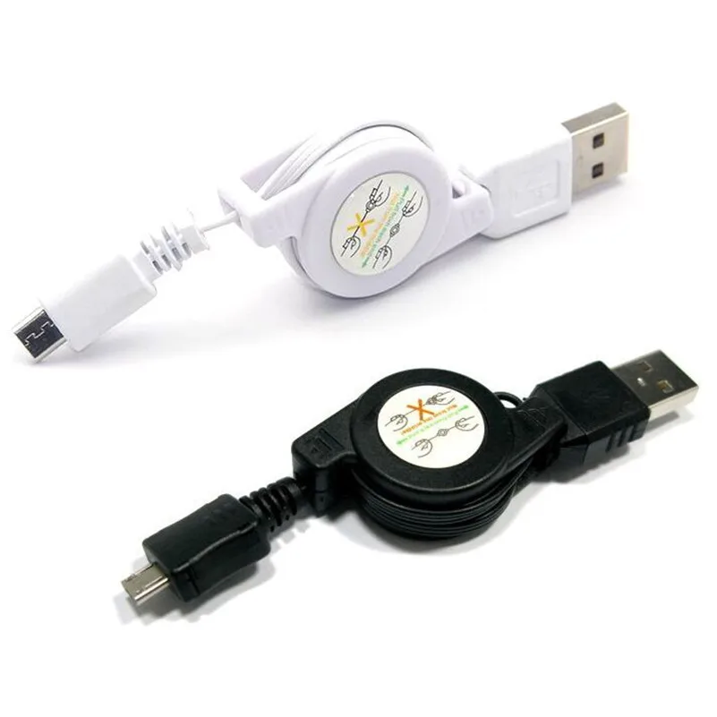 10pcs/Lot USB Data Sync Charger Retractable Micro USB Cable for SamSung LG Micro USB tablet and phone