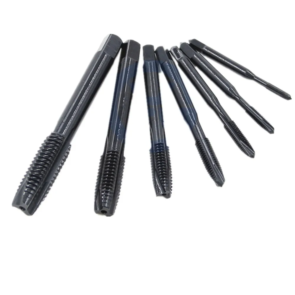 

New 7pcs Straight Machine Thread Tap Screw Point Thread Metric Plug Drill Bits M3 M4 M5 M6 M8 M10 M12 Hand Tools