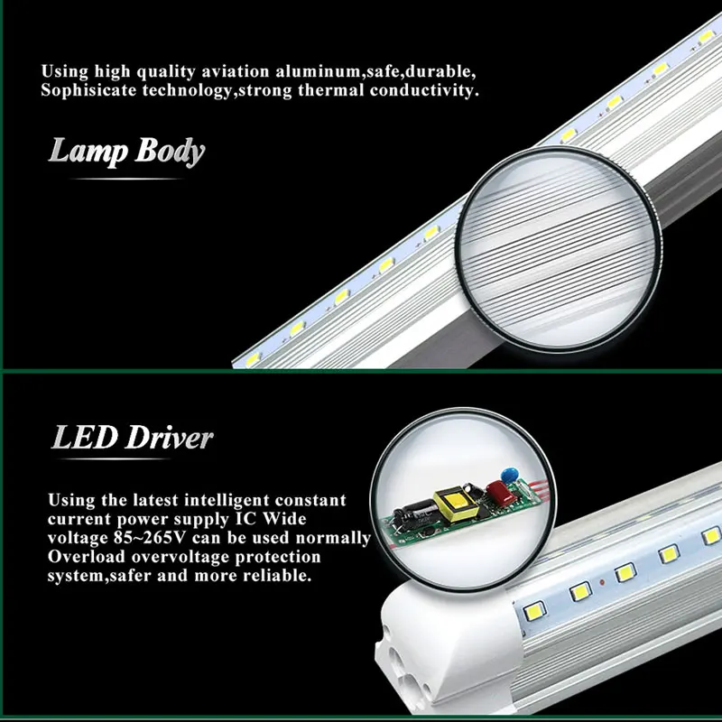 1 PCS V-Form Integrierte Led-röhre Lampe 20W T8 570mm 2FT Led-lampen 96LEDs Super helle Led Leuchtstoffröhre Licht bombillas led 2000lm