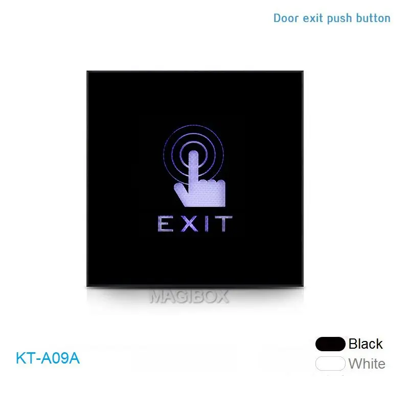 

KT-A09A Door Touch Exit Button Infrared Induction Plexiglass Panel Dual LED Indicator Light for Door Access Control Exit Switch