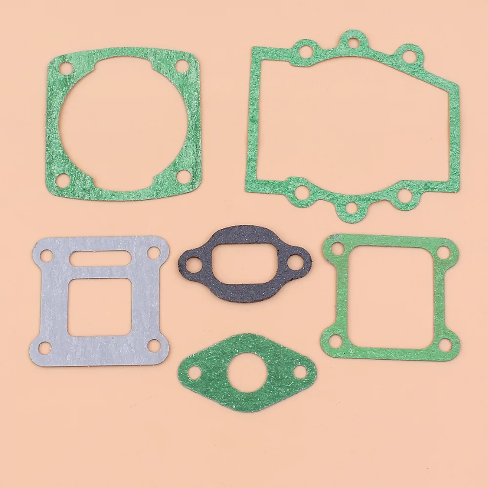 6pcs/set Engine Cylinder Intake Gasket For Subaru ROBIN NB411 FL411 NF411 NB351 Brush Cutter 1E40F-6 Trimmer Weedeater Motor