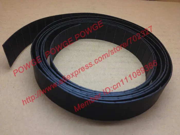 

POWGE 50Meters P2 Flat belt P2-32 Width 32mm thickness 2mm PU Color Black polyurethane with Steel conveyer belt Chip baseband