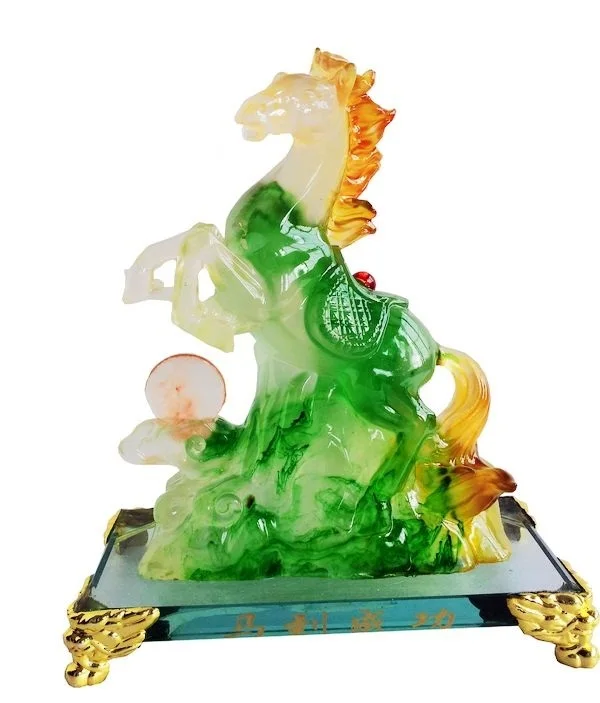 

Long Yi resin crafts and gifts immediately immediately horse to the property to the rich rich decoration furniture accessories