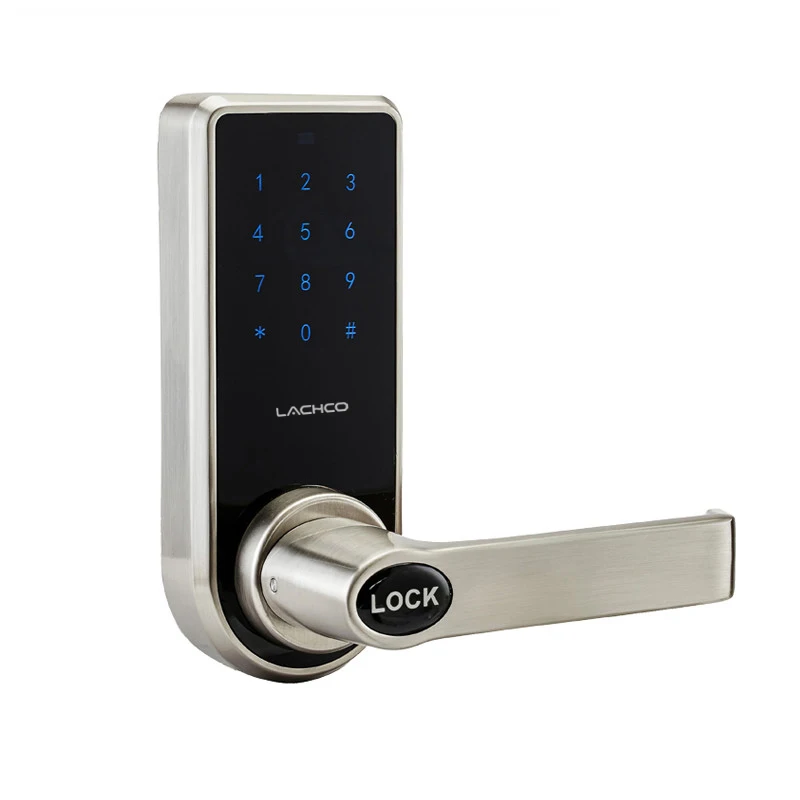 LACHCO Electronic Door Lock Touch Screen Password, 4 Cards, Digital Code Keyless Latch Bolt Smart Door Lock Smart Home L16073BS