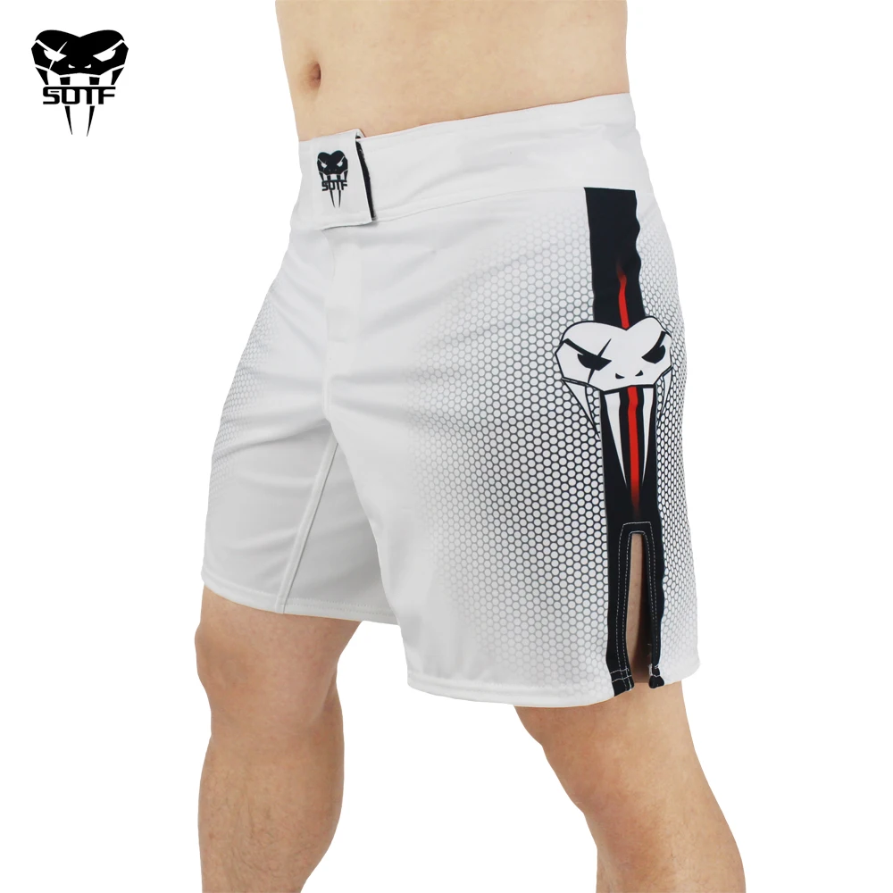 SOTF-pantalones cortos de boxeo con diseño geométrico para adultos, serpiente Venomous con diseño de ropa de boxeo, Tigre, Muay Thai, mma, sanda