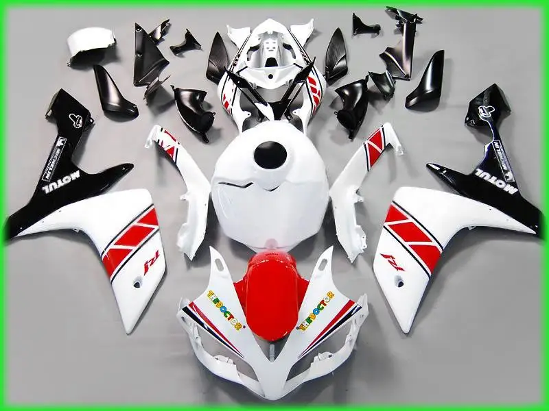 Motorcycle fairing kit for Yamaha injection molding YZF R1 07 08 white black red fairings set YZFR1 2007 2008 BD30