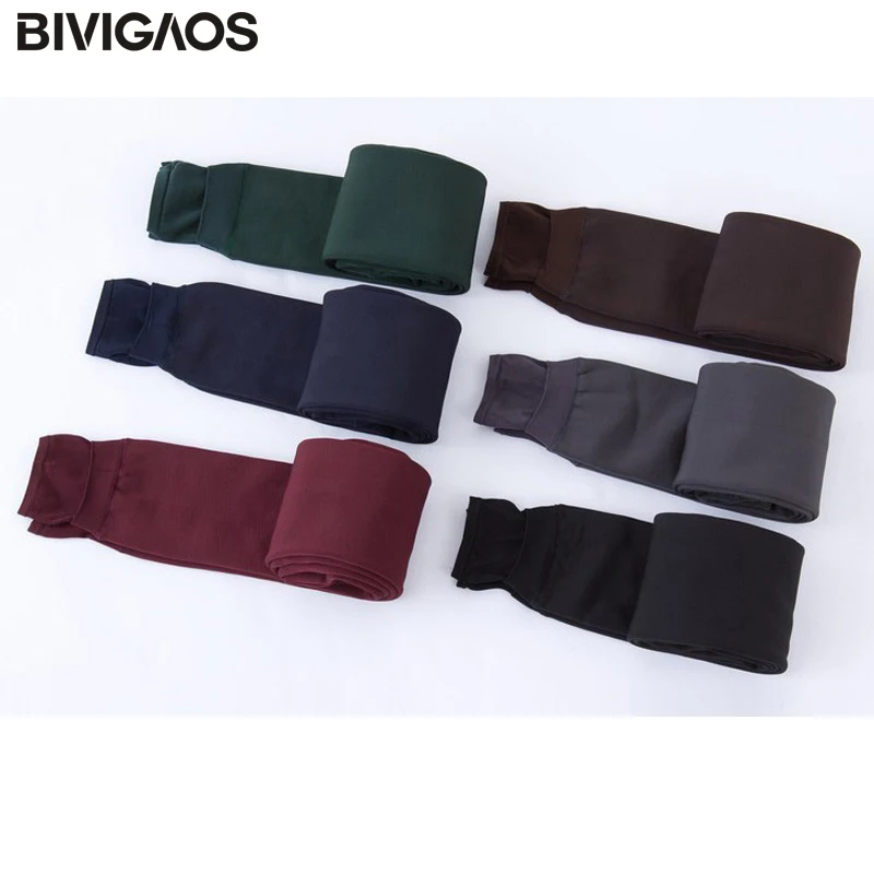 BIVIGAOS Winter Women Sexy Warm Leggings Thicken Bright Velvet Leggings Seamless Elastic Foot Pants Leggings Women\'s Clothing