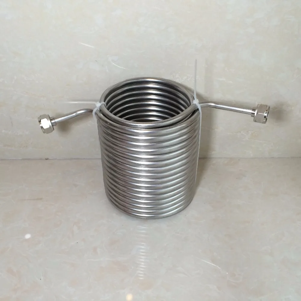 Stainless Steel Beer Cooling Coil, Picnic Brew Beer, 15m Long, Double Layer, Fit for your Joceky Box with 5/8 