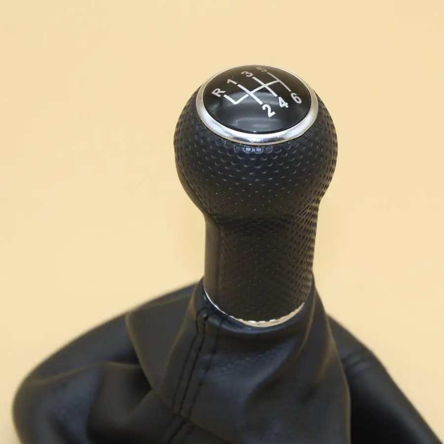 For Seat Leon 2000 2001 Toledo 1999 2000 2001 Car-Styling 6 Speed 23 mm Insert Hole Gear Stick Shift Knob With Leather Boot