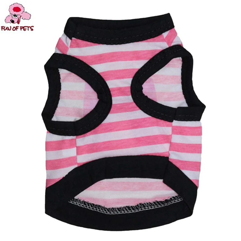 New Fashion Summer Lovely Pink/purple Crossband Patten Vest Pets Clothes With Bowknot For Dogs Puppy Clothing