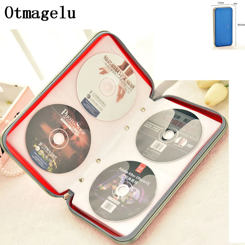 80 Discs CD Case Waterproof Compression CD Storage bag Package Big Capacity For Home Office Travel Organizer Storage CD Bags