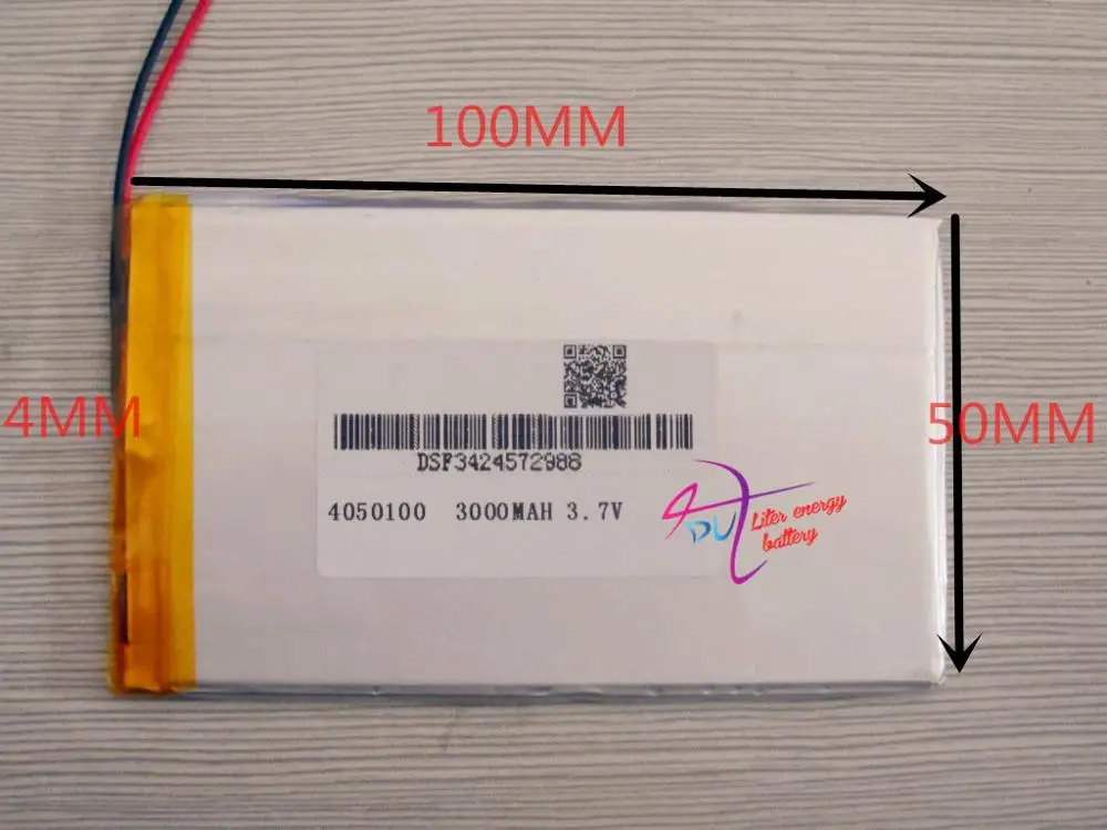 best battery brand 1PCS  4050100 MP4 battery't a MP5 4.0*50*100 battery 3000 mah tablet battery