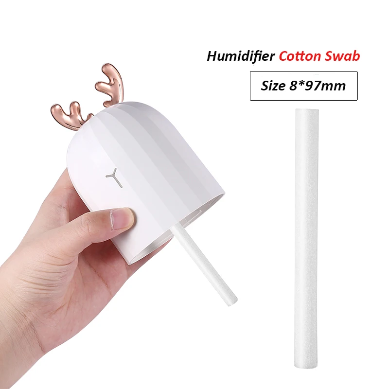 10 Piece 8mm*97mm Air Humidifiers Filters Cotton Swab for Car Home Ultrasonic Humidifier Mist Maker Aroma Diffuser Replace Parts