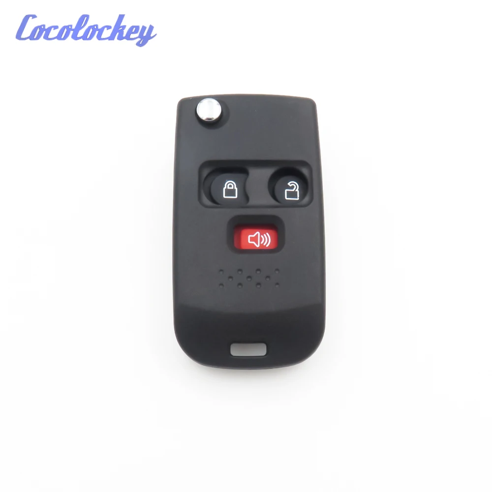 Cocolockey  3 Buttons Modify Remote Flip Key Case Shell Fit For Ford F150 E150 F250 Folding Key Cover High Quality