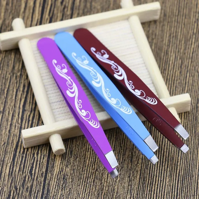 New Colorful Eyebrow Tweezer Facial Female Makeup Tools Hair Remover False Eyelashes For Face Nose Beauty Tool Direct Selling