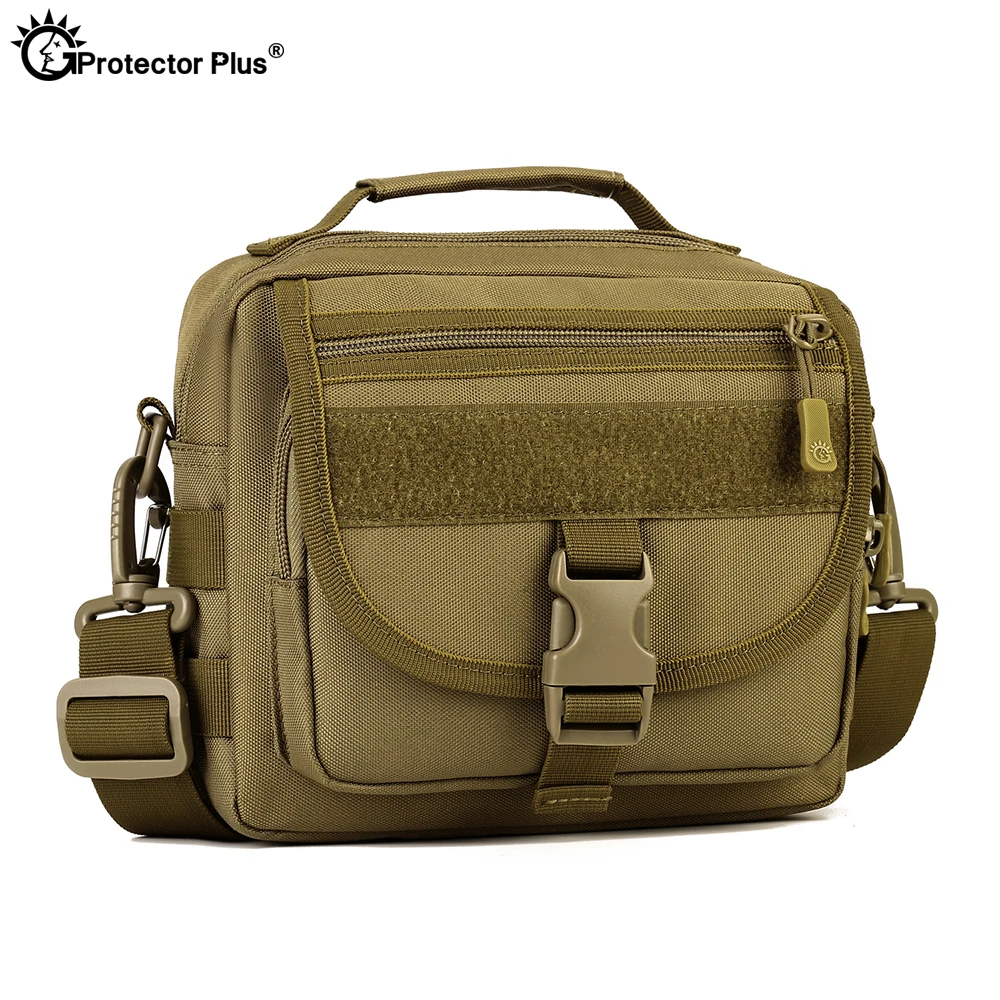 PROTECTOR PLUS Outdoor Tactical entuzjasta militariów trwała nylonowa kamuflaż torba na ramię dorywczo Unisex torba podróżna zastępca torba