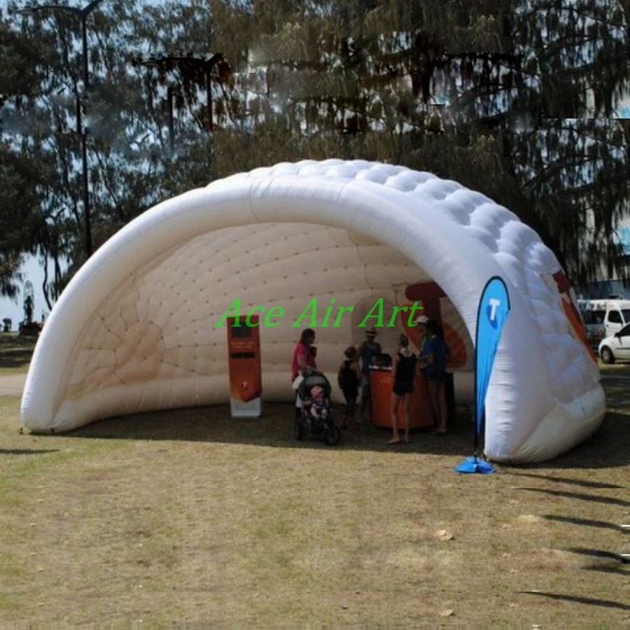 

White Inflatable Igloo Tent / White Inflatable Shell Shape Tent For Exhibition