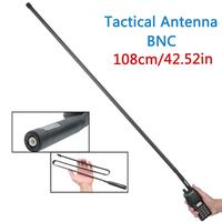 108CM ABBREE BNC Connector Dual Band 144/430Mhz Foldable CS Tactical Antenna For Walkie Talkie TK300 Icom IC-F50V IC-V8 Radio