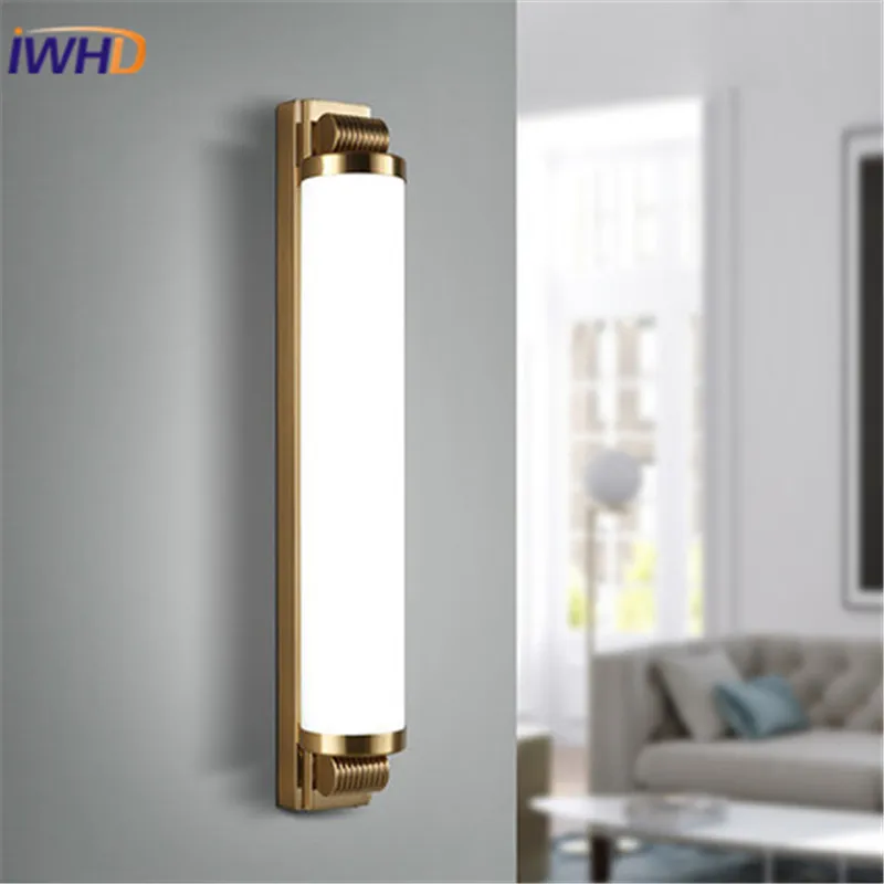 IWHD Simple Acrylic LED Wall Light Modern Class Rustic Bedroom Wall Lamp Indoor Lighting Wall Sconces Luminaire Apliques Pared