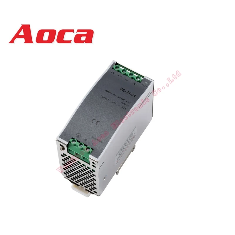 

75W DC 12V 24V 3.2A DIN-Rail Power Supply 12V 6.3Amp AC 85~264v Input Voltage Smps Output 12v 24v Power Supply