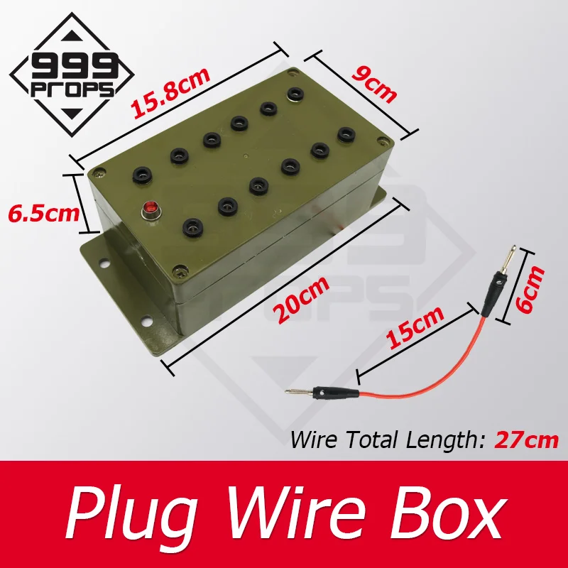 Plug Wire Box ER Puzzles Escape Room Game Prop all the wires are inserted into the right sockets to unlock charmber room