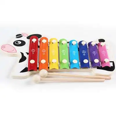 ロッドベル金属木のおもちゃ楽器漫画ドラッグ木製ピアノベビーハンド子供キッズ知育玩具幼児演奏