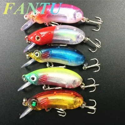 

FANTU 2017 New Hard Lure 7.5g/5cm Artificial Crarp Hard Bait Joey Fishing Tackles 8# Treble Hook Minnow Bait 5PCS