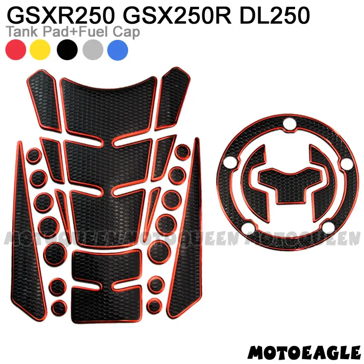 3D Motorcycle Fuel Gas Tank Cap Cover Pad Protector Decals Sticker for SUZUKI GSXR250 GSX250R DL250 GSX-S1000 GSX-S1000F DL650