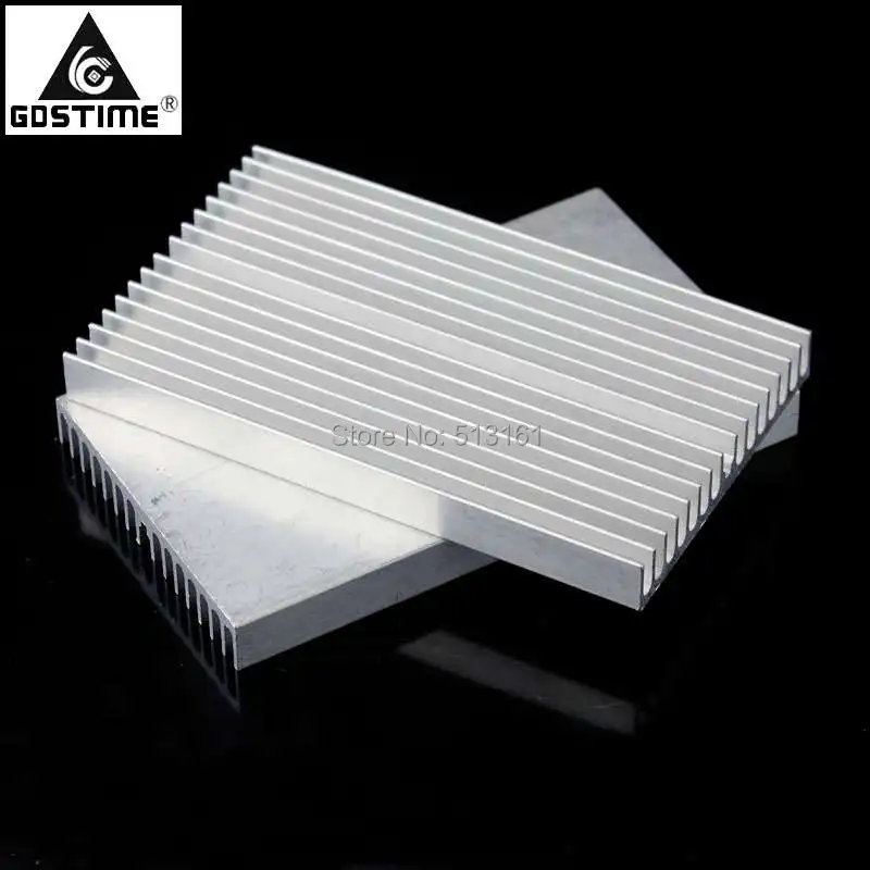 Gdstime-وحدة المشتت الحراري من الألومنيوم ، زعنفة تبريد لمضخم طاقة عالية ، ترانزستور ، أجهزة أشباه الموصلات ، 100x60x10mm