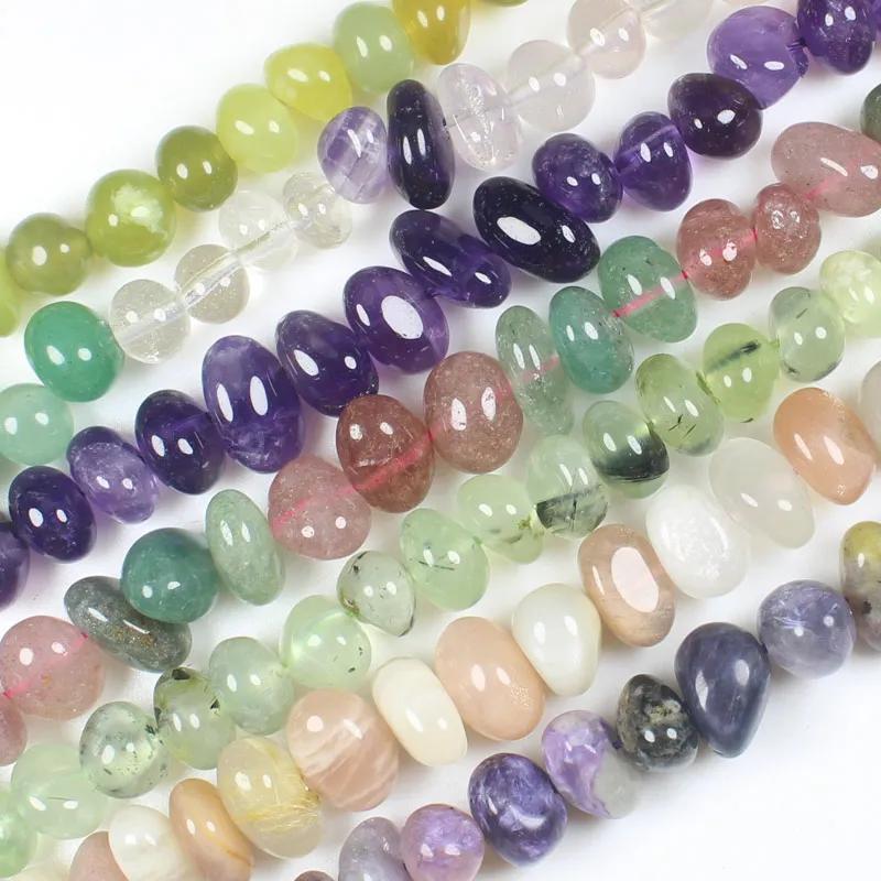 6-12mm Natural Fluorite,Garnet,Peridot, Sunstone ,Agates,Ametyst,15inch Irregular beads , DIY Jewelry Making !