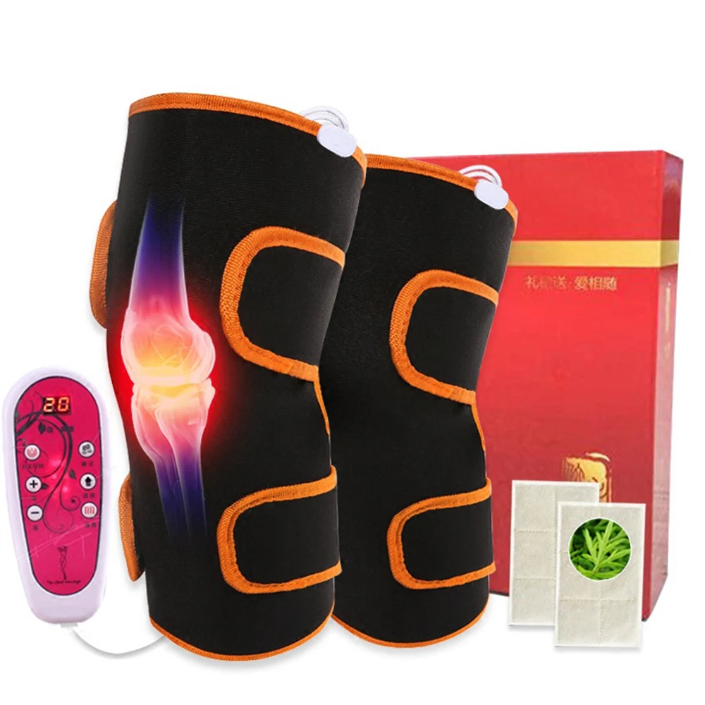 Electric Knee Massager Infrared Heating Brace Arthritis Knee Brace Support Belt Hot Therapy Injury Rehabilitation Leg Massager