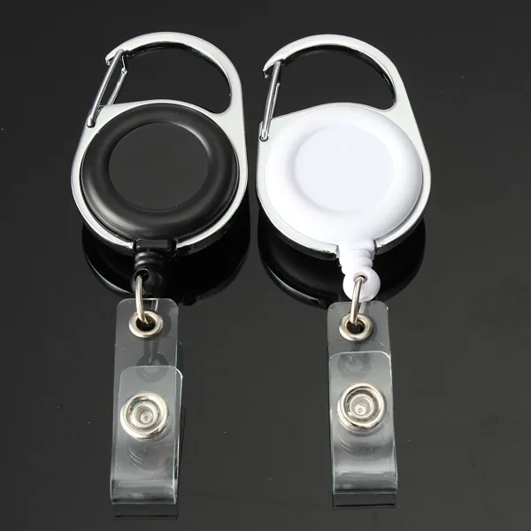 

1000 pcs Retractable Pull Key Ring Chain Reel ID Lanyard Name Tag Card Badge Holder Reel Recoil Belt Key Ring Clip