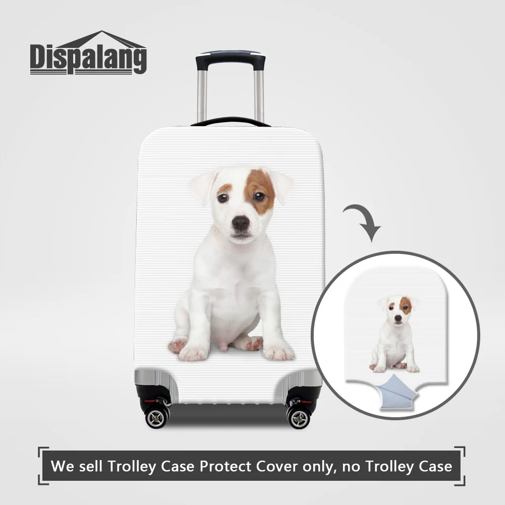 Dispalang Dog Pug Design Travel Luggage Cover For 18-32 Inch Anti-dust Stretch Elastic Protective Covers Cat Case For A Suitcase