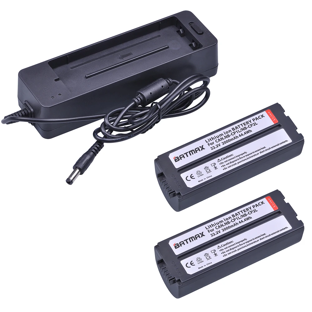 

2Pcs 2000mAh NB CP2L NB-CP2L Battery + Charger Adapter for Canon NB-CP1L CP2L SELPHY CP100 CP200 CP220 CP300 CP330 CP400 CP1300