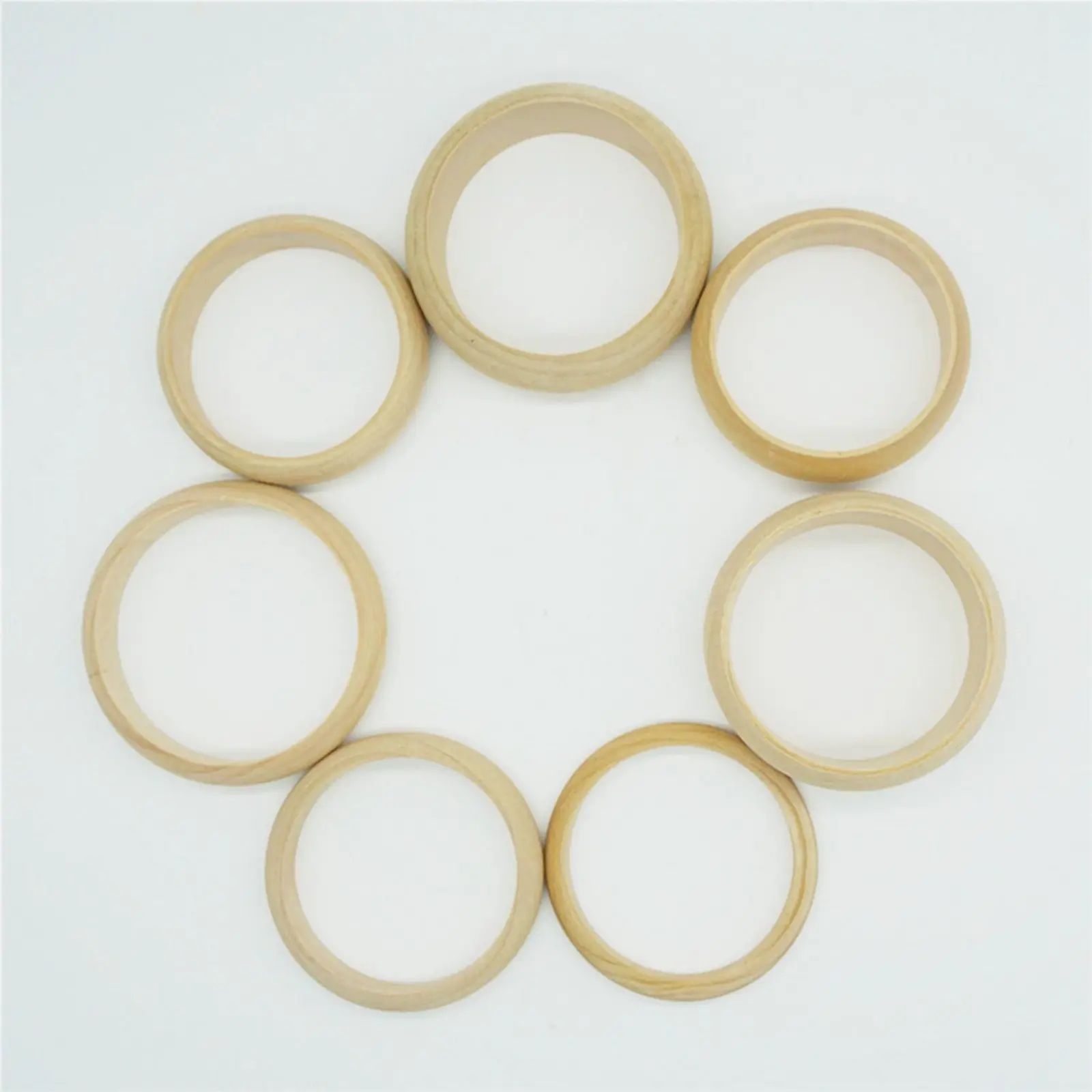 1pcs Natural Wooden Blank Bangle Bracelets for DIY Jewelry Making, Painting, Craft Gifts - Untreated Plain Wood Various Sizes