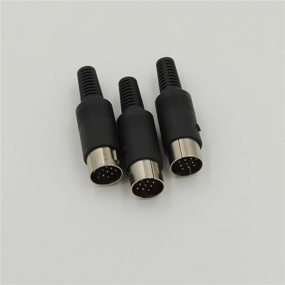 

20pcs black 13-Pin DIN Male Plug Soldering 13 PIN Audio AV Connector