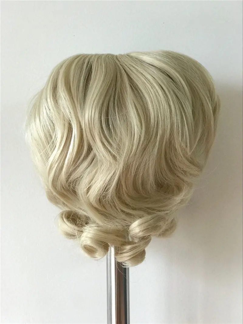 NPK Gold Curl Hair Wig For 50-58cm Reborn Dolls Hot Sell DIY Doll Accessories Fits 20-23 inch Silicone Reborn Baby Doll