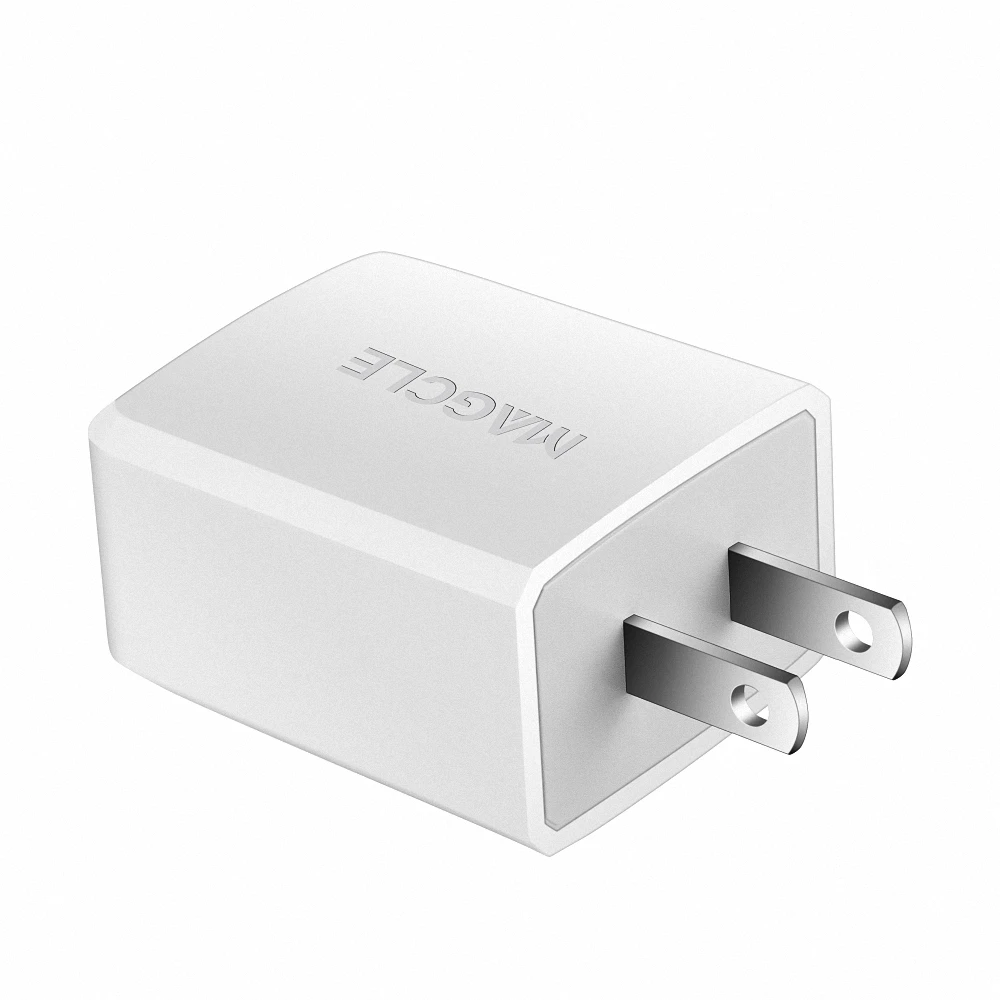 Magcle شاحن USB مزدوج 5V2.4A الجدار شاحن للهاتف المحمول المزدوج USB ميناء السفر الجدار شاحن هاتف ذكي USB مهايئ شاحن