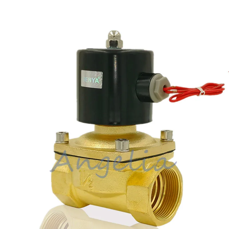 

AC220V,DC24V/12V G3/4" DN20 High Temperature Brass Electric Solenoid Valve For Water Gas Oil Normally Closed