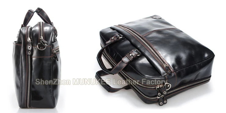 Luxury Genuine Leather Men Shoulder Bag Large Crossbody Bag Messenger Bag men Leather 15\